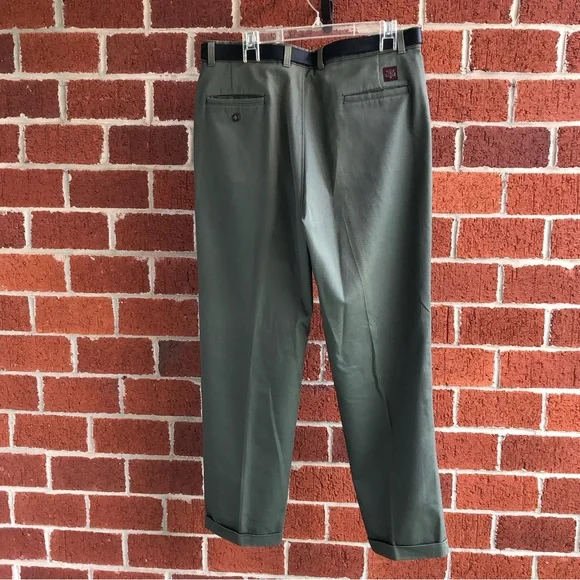 067 - Men’s Pants 36x30 Olive Green - Hagger Casuals - Picture 5 of 12